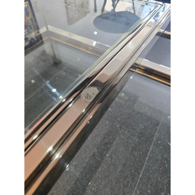 Coffee Table with Sliding Top in Chrome and Glass, 1970s For Sale - Image 17 of 18