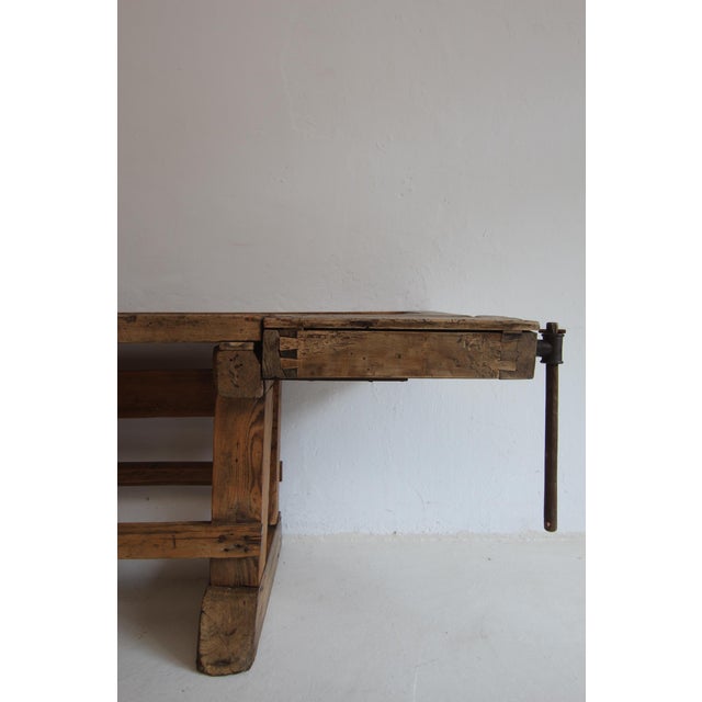 Vintage Oak and Pine Workbench, 1920s For Sale - Image 9 of 18
