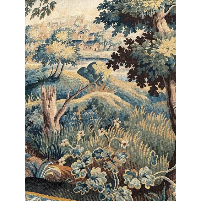 Vintage French Aubusson Tapestry in Silk and Wool, 1940s For Sale - Image 18 of 18