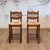 Rustic Vintage Bar Stools with Rush Seats, 1960s, Set of 2 For Sale - Image 3 of 13