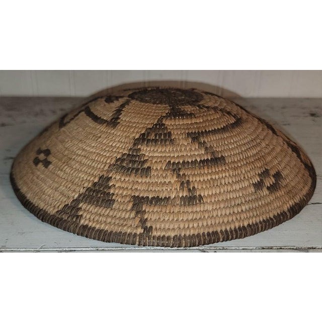 Textile Mid 20th Century Geometric Pima Round Tray / Basket For Sale - Image 7 of 7