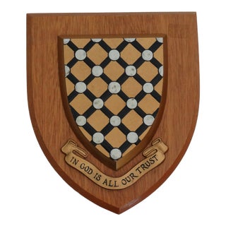 1950s Vintage "In God We Trust" English Wall Plaque For Sale