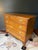 Offered for your consideration, A federal period Hepplewhite chest featuring four spacious drawers over a scalloped base...