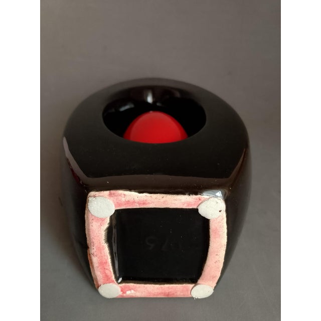 Postmodern Ceramic Vase, 1980s For Sale - Image 4 of 7