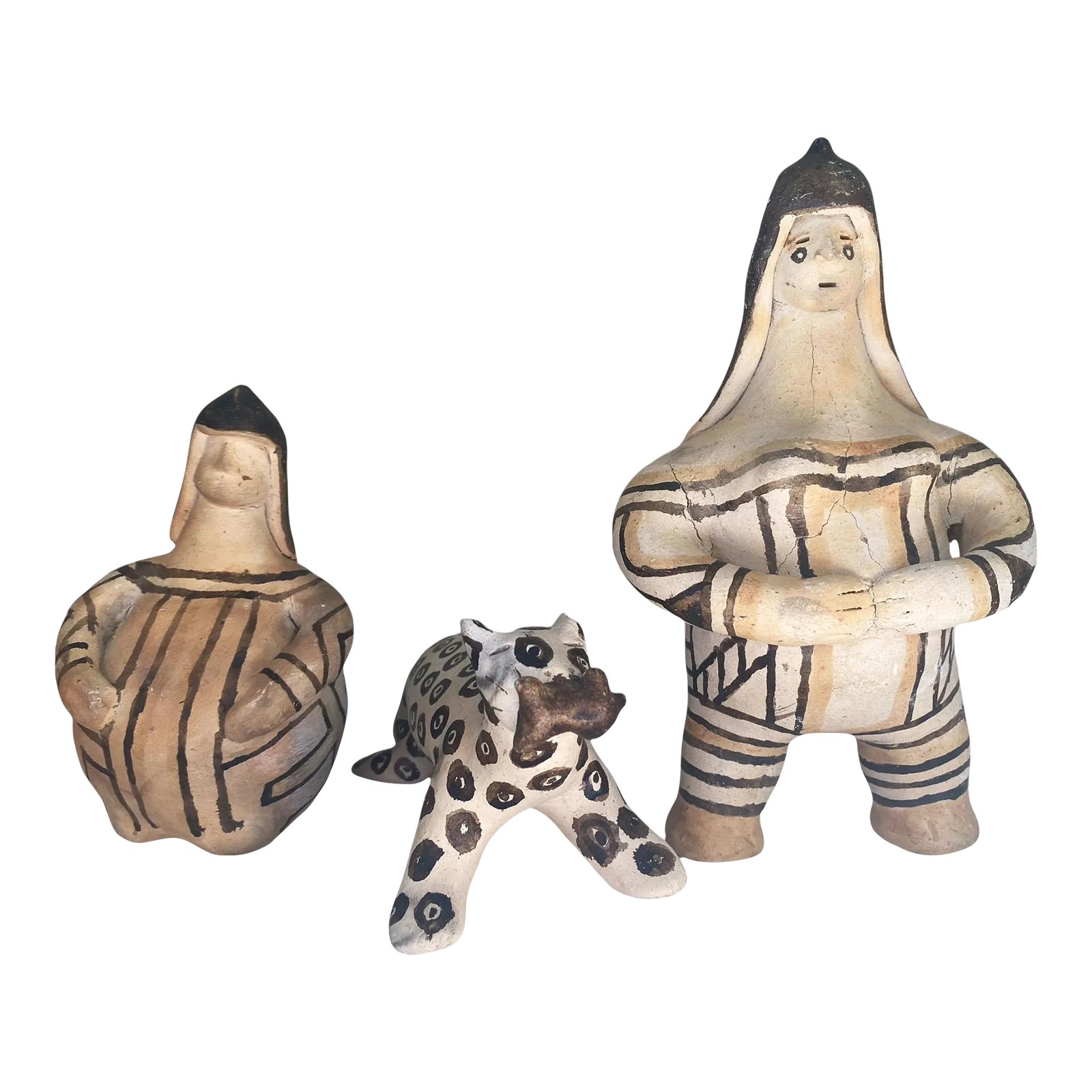 工芸品 Karaja pottery Amazon Karajá Brazil tribal terracotta female sculptures (2) | eBay