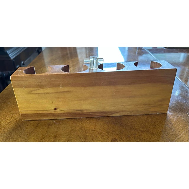 Rare Walnut Poker Chip Caddy With Chips For Sale - Image 9 of 9