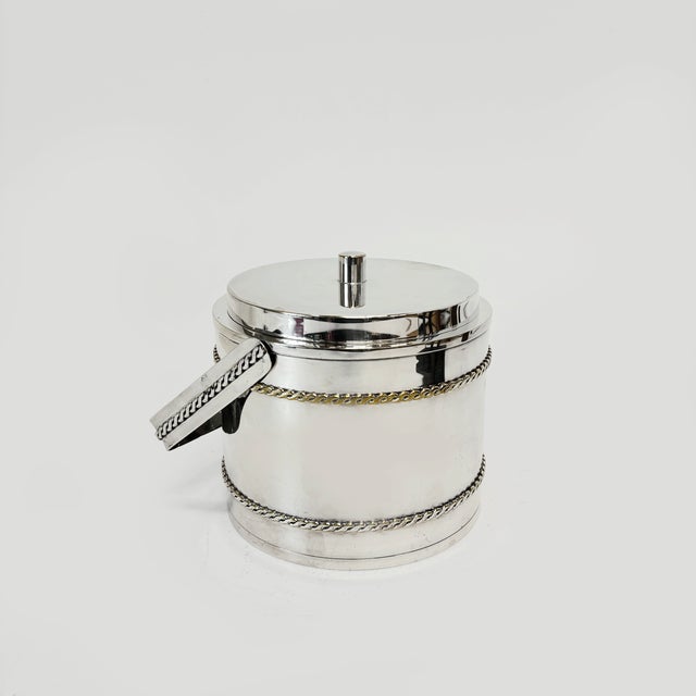 Gucci 1970s Mid-Century Modern Gucci Silver-Plated Ice Bucket For Sale - Image 4 of 6