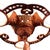 1925 Art Deco Brass Three Light "Winthrop" Circular Chandelier by Virden For Sale - Image 9 of 9