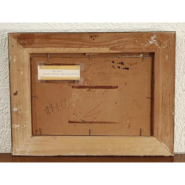 Ezelino Briante, Nel bosco, Oil on Cardboard, Framed For Sale - Image 10 of 12