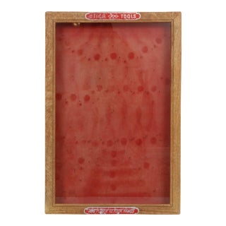 Oak and Glass Display Case for Utica Tools For Sale
