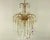 Vintage italian murano handblown glass teardrops chandelier by massive belgium manufacturer, circa 1960s. gilt metal...