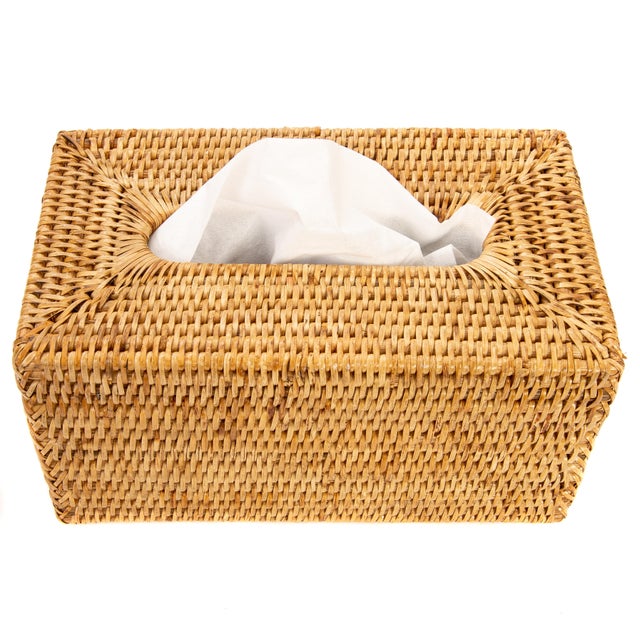 Artifacts Rattan hand woven rattan tissue box covers and boxes provide the perfect accent to any room in the house with a...