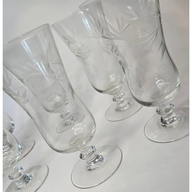 Handcut Vintage Romanian Parfait Glasses- Set of Eight For Sale - Image 6 of 14
