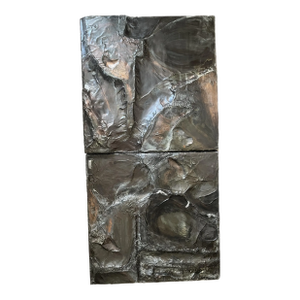 Diptych, Lead-Wrapped Mixed Media With Acid and Acrylic Surface Treatment, 1989, Catherine Jones
