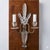 1920's French Regency Crystal Floral Bouquet Wall Sconce attributed to Maison Bagues. Carved crystal Acanthus leaves...