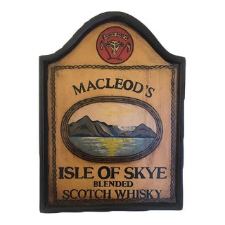 Vintage Hand Painted Scotch Sign For Sale