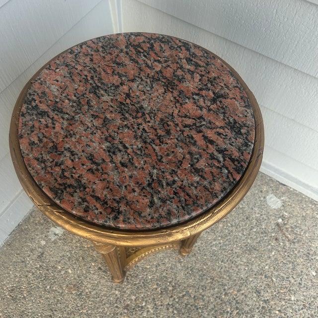 French 19th Century French Louis XVI Giltwood Gueridon ~ Lamp Table For Sale - Image 3 of 11