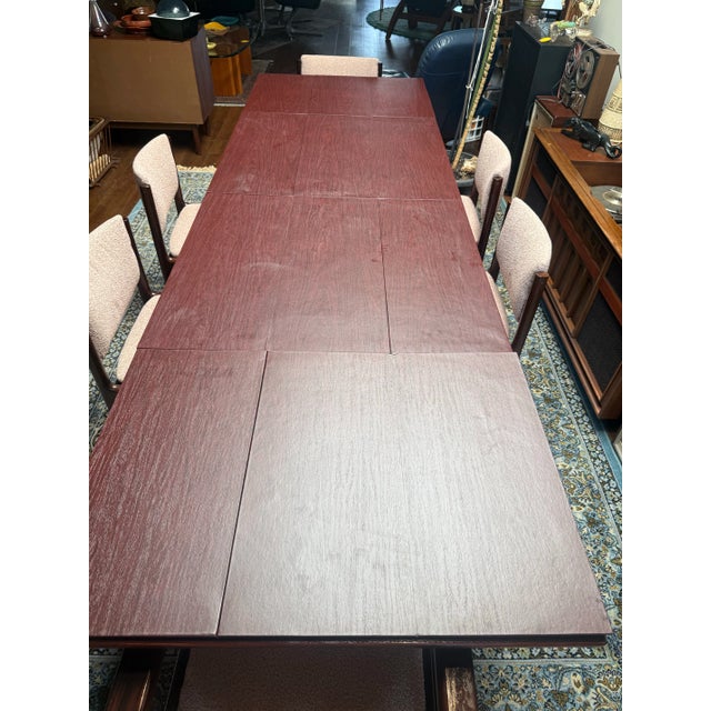 1970s Skovby Møbelfabrik Brazilian Rosewood Dining Set of 7 For Sale - Image 10 of 12