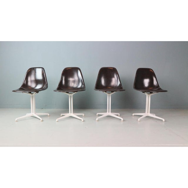 Herman Miller Black La Fonda Chairs by Charles & Ray Eames for Herman Miller, 1961, Set of 4 For Sale - Image 4 of 18