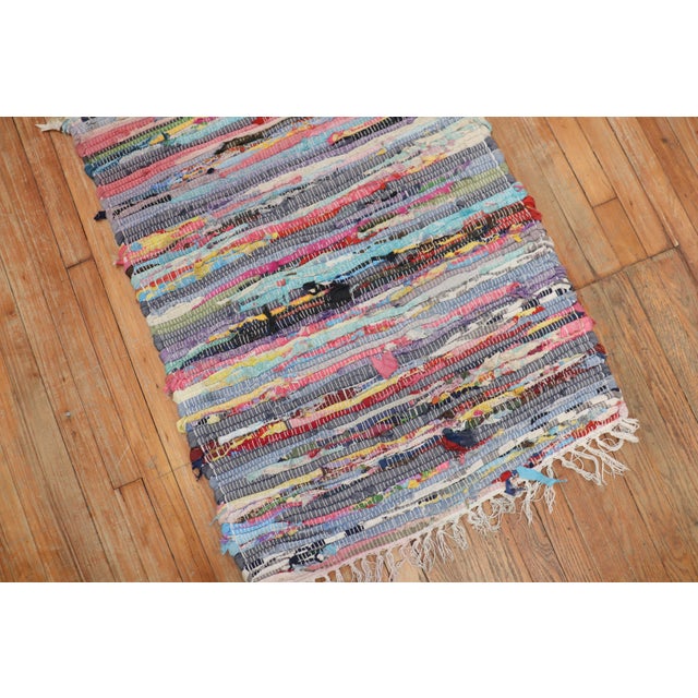 1970s Colorful American Braid Runner - 2'6" x 9'1" For Sale - Image 17 of 18