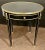 Hollywood Regency Ebony Bouillote or End Tables, Manner Jansen Mirror Tops, Pair For Sale - Image 12 of 13