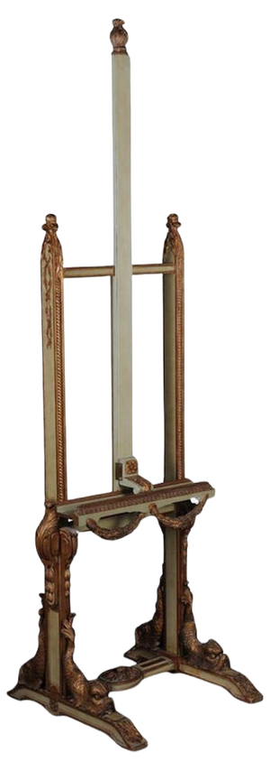 Antique Napoleon III Easel with Dolphins, 1870
