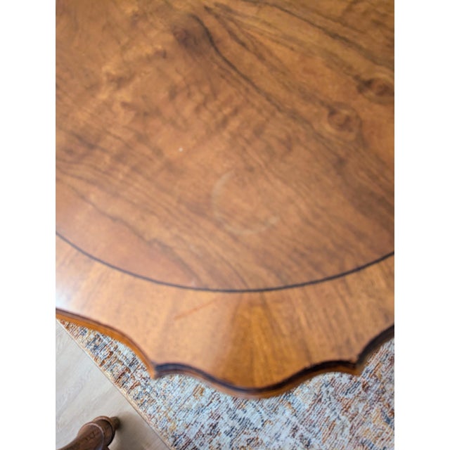 1980s Karges Furniture French Provincial Burled Walnut End Tables, a Pair For Sale - Image 11 of 15