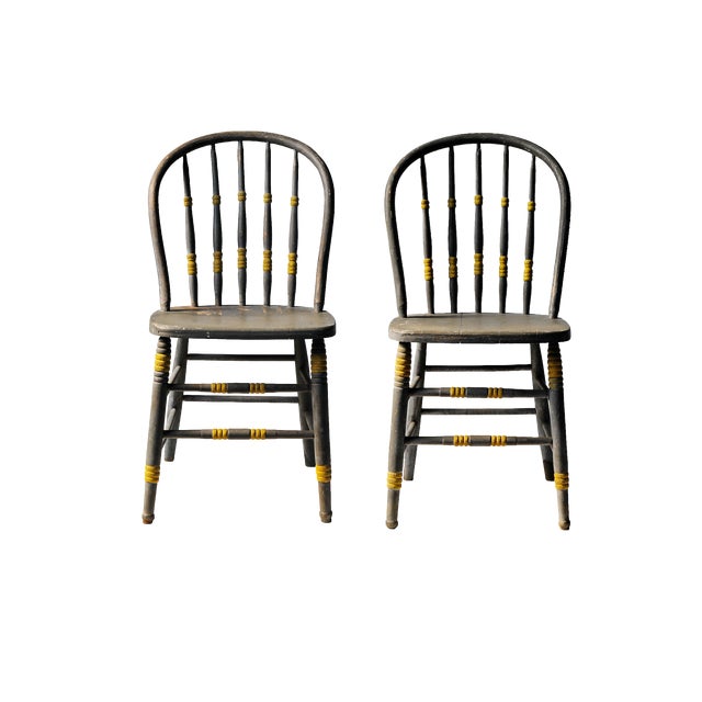 Antique Spindle Chairs - A Pair For Sale - Image 11 of 11