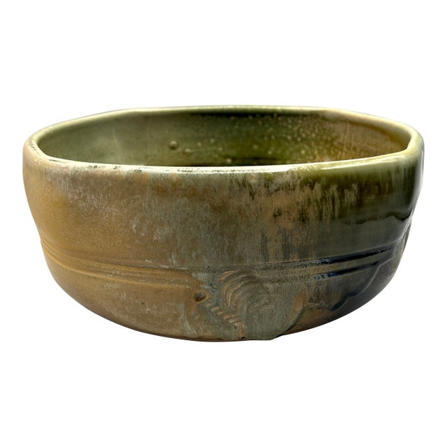 Studio Pottery Bowl With Wood Ash Glaze, by Craig Easter (1953–2016) For Sale