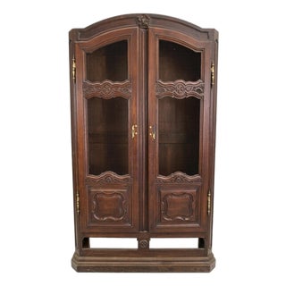 Late 19th Century French Provincial Regence Style Armoire or Bibliothèque (Wire-Front Cabinet) For Sale