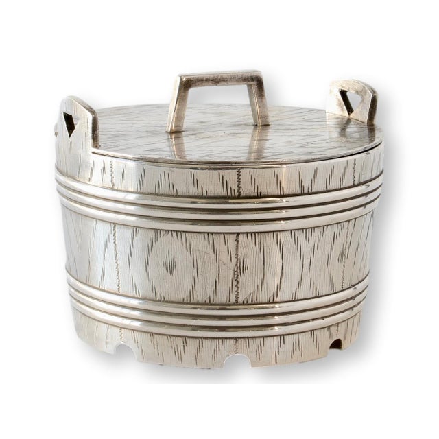 19th Century 19th Century Silver-Plate Barrel Butter Dish For Sale - Image 5 of 7