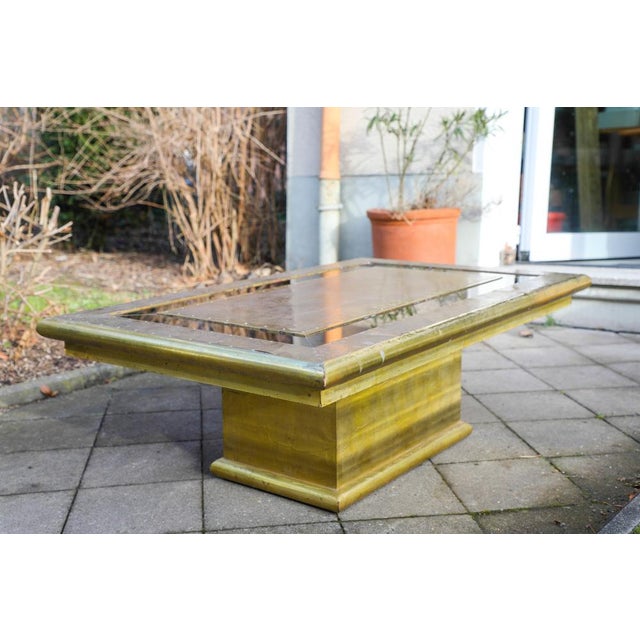 Vintage Rectangular Brass Coffee Table by Rodolfo Dubarry, 1970s For Sale - Image 14 of 18