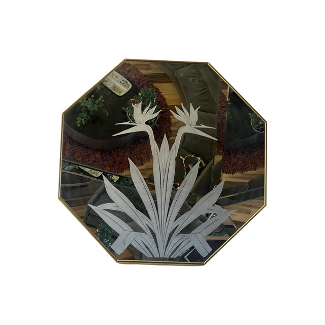 We have for your consideration a very gorgeous postmodern octagon mirror manufactured by windsor and designed by Gloria...