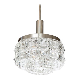Kinkeldey Faceted Square Cut Crystal Chandelier For Sale