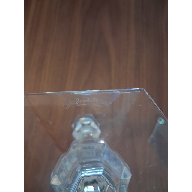 Val Saint-Lambert Val St. Lambert - Crystal Candlesticks For Sale - Image 4 of 5