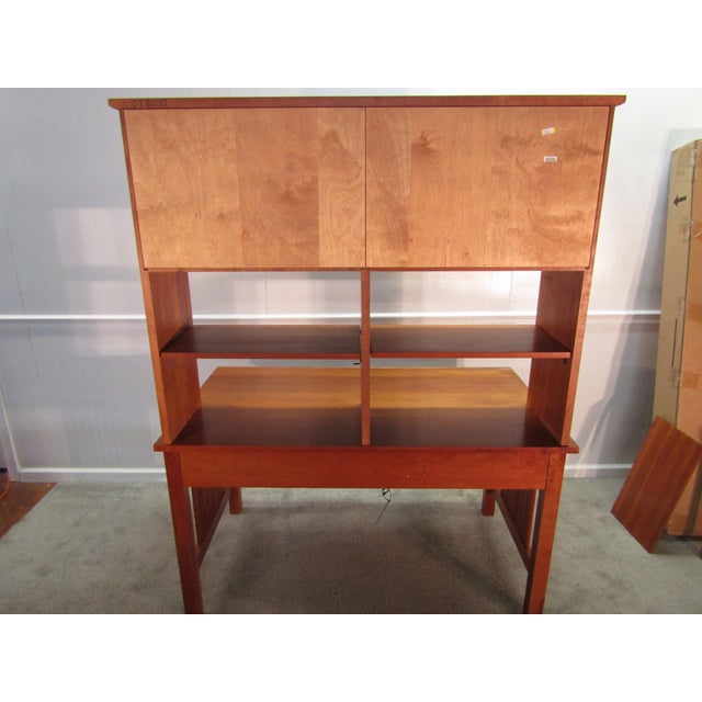 Stickley Solid Cherry Mission Arts and Crafts Style Desk For Sale - Image 11 of 12