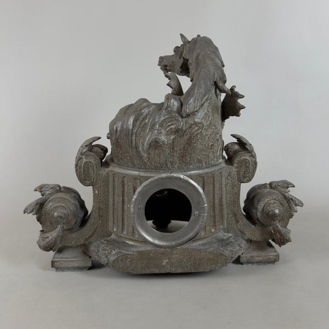 Antique Late 19th Century Fireplace Clock For Sale - Image 3 of 13
