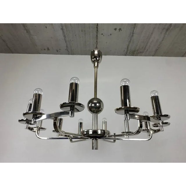 Large bauhaus chandelier with two wall lamps in excellent original condition. Up to 250V (Europe/UK Standard).The wiring...