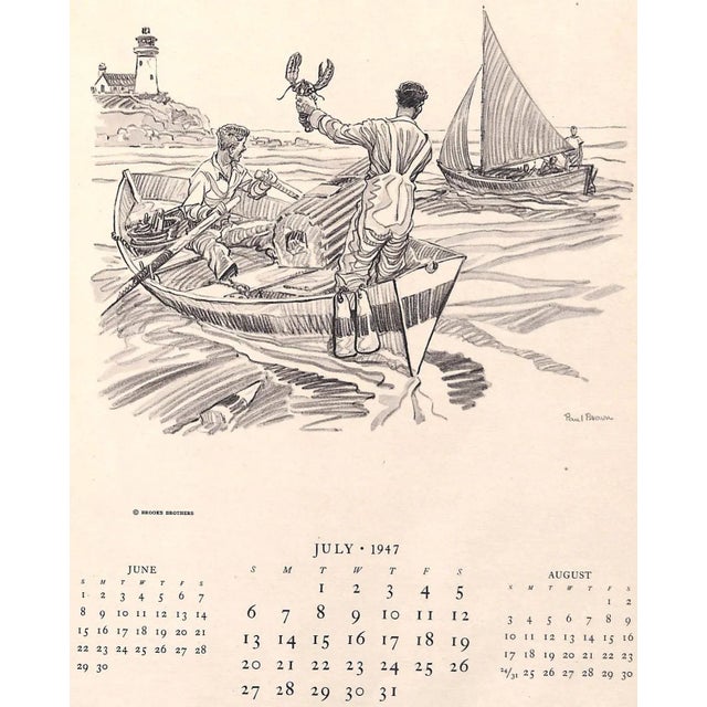 Paul Brown 1947 Calendar for Brooks Brothers For Sale In New York - Image 6 of 15