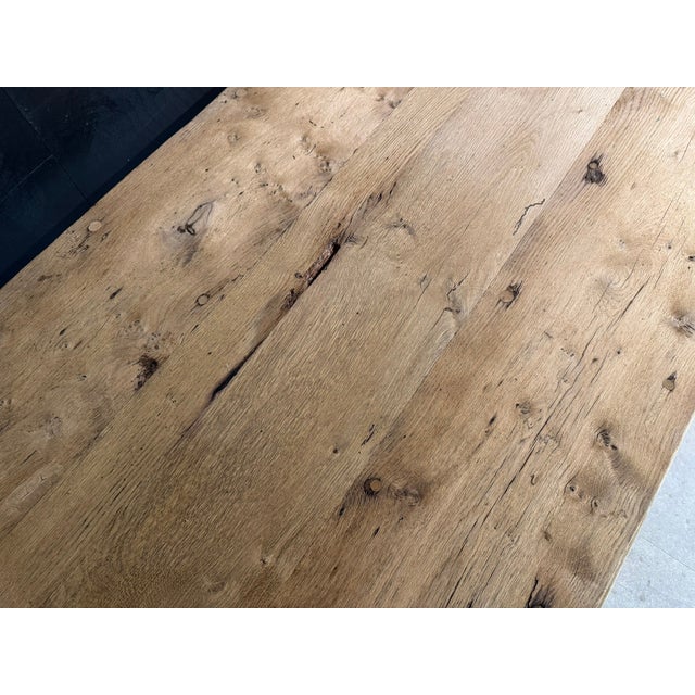 X Legs Farmhouse Dining Table in Oak, 1900s For Sale - Image 15 of 17