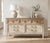 Hollywood Regency 1970s Refinished Elegant Hollywood Regency Dixie Furniture Dresser in Cream & Natural Oak Tones For Sale - Image 3 of 10