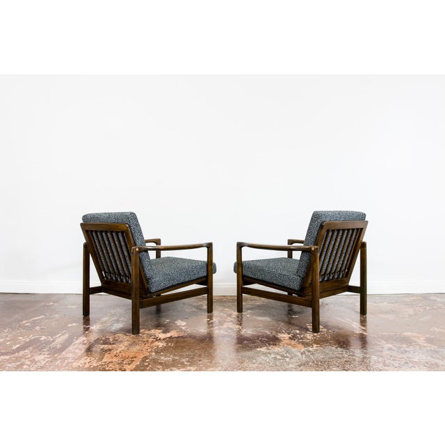 Black Mid-Century Modern Lounge Chairs by Zenon Bączyk, Poland, 1960s, Set of 2 For Sale - Image 8 of 18