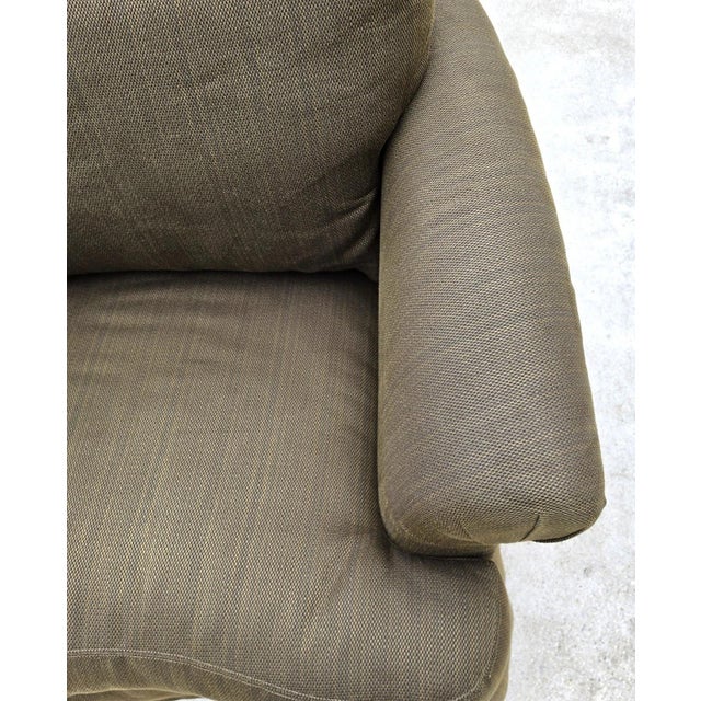 Paul Robert English Roll Arm Swivel Club Chair Skirted Lounge Olive Green For Sale In Miami - Image 6 of 10