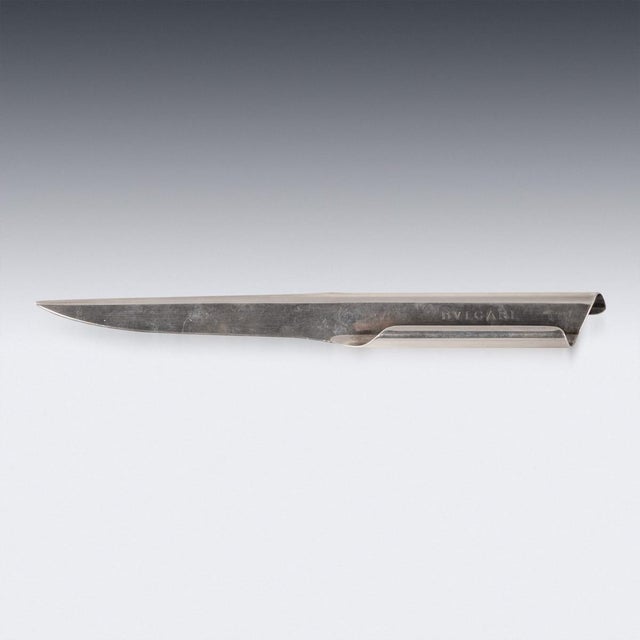 A 20th century refined and minimalist desk accessory, this piece exemplifies bulgari’s distinctive modern aesthetic. The...