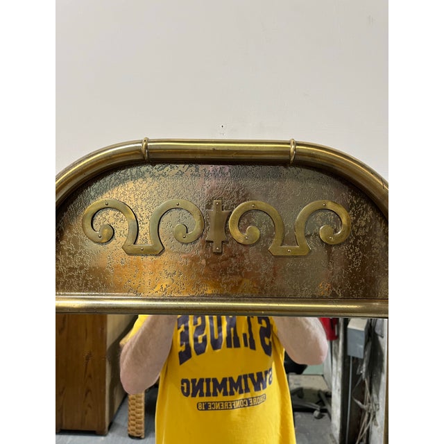 Mastercraft Full-Length Brass Oblong Wall Mirror For Sale In New York - Image 6 of 7
