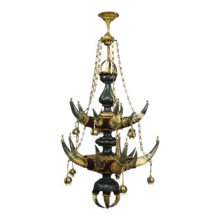 1880 Rustic Antique Ceiling Lamp From Austria For Sale