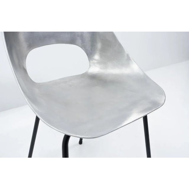 Aluminum Tonneau Chair by Pierre Guariche for Steiner, 1950s For Sale - Image 9 of 12
