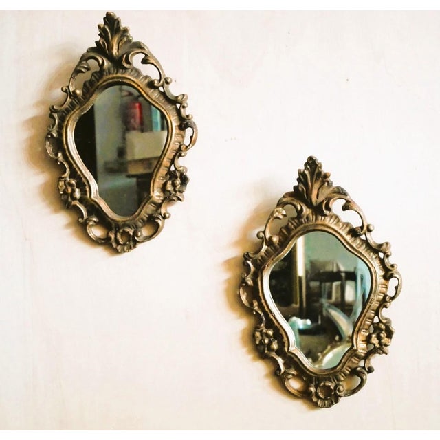 Small Mirrors with Carved Frames, 1930s, Set of 2 For Sale - Image 17 of 18