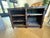 1930s Chinese Black Chinoiserie Painted Cabinet, Adapted for Media For Sale - Image 12 of 13