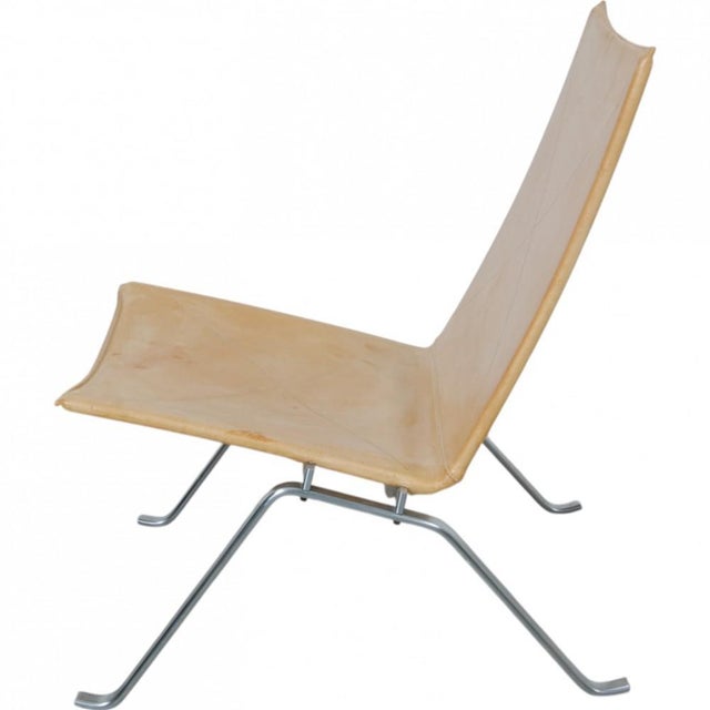 PK-22 Chair in Natural Leather by Poul Kjærholm, 1990s For Sale - Image 4 of 18